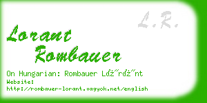 lorant rombauer business card